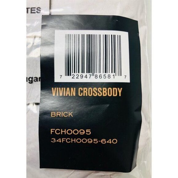 Frye Womens Brick Red Perforated Leather Fold Over Crossbody Handbag New - Picture 8 of 11